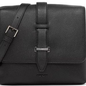 DKNY Bailey Crossbody Bag -  Black/Gunmetal, Vegan Leather, New with Tags